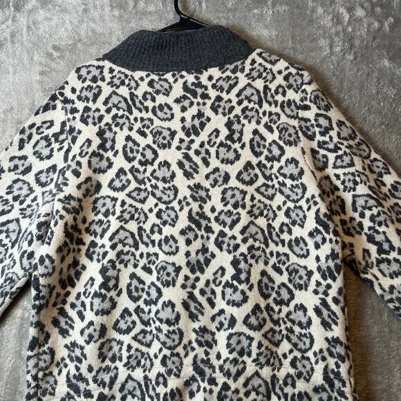 Pendleton‎ Cheetah Print Lambs Wool Angora Full Zip Sweater Jacket Size Large - Picture 3 of 7